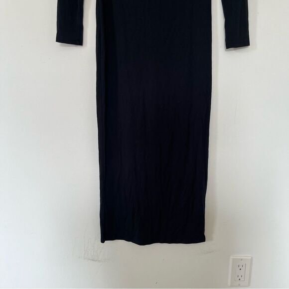 Aritzia NWOT The Group Babaton Black Retreat Square Neck Long Sleeve Maxi Dress - Picture 9 of 9